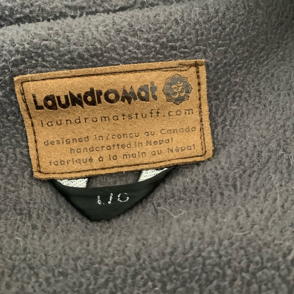 Laundromat Nepalese Wool Hoodie Jacket – Fleece Lined – Handmade Cabincore - Picture 4 of 7